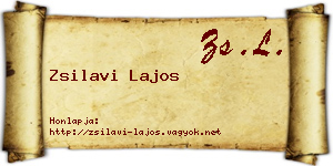 Zsilavi Lajos névjegykártya